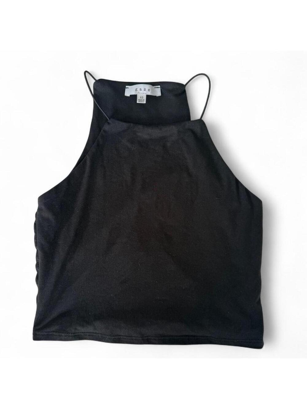 Gaze Women's Black Crop-top